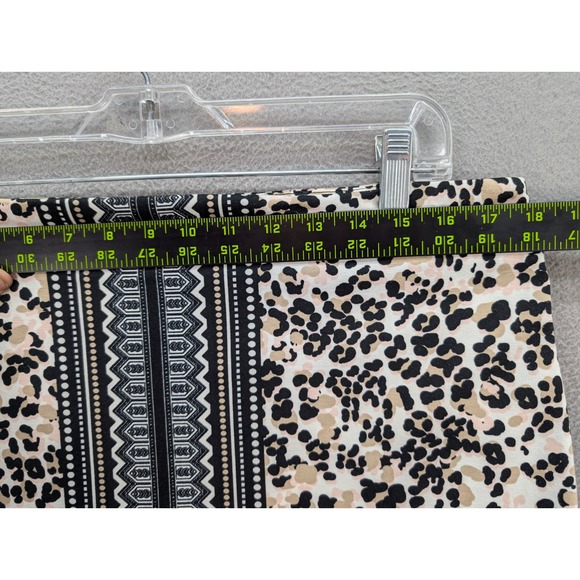 Talbots Women's Leopard Skirt Size 12 Beige Black Pencil Knee Length Mob Wife - Picture 6 of 10